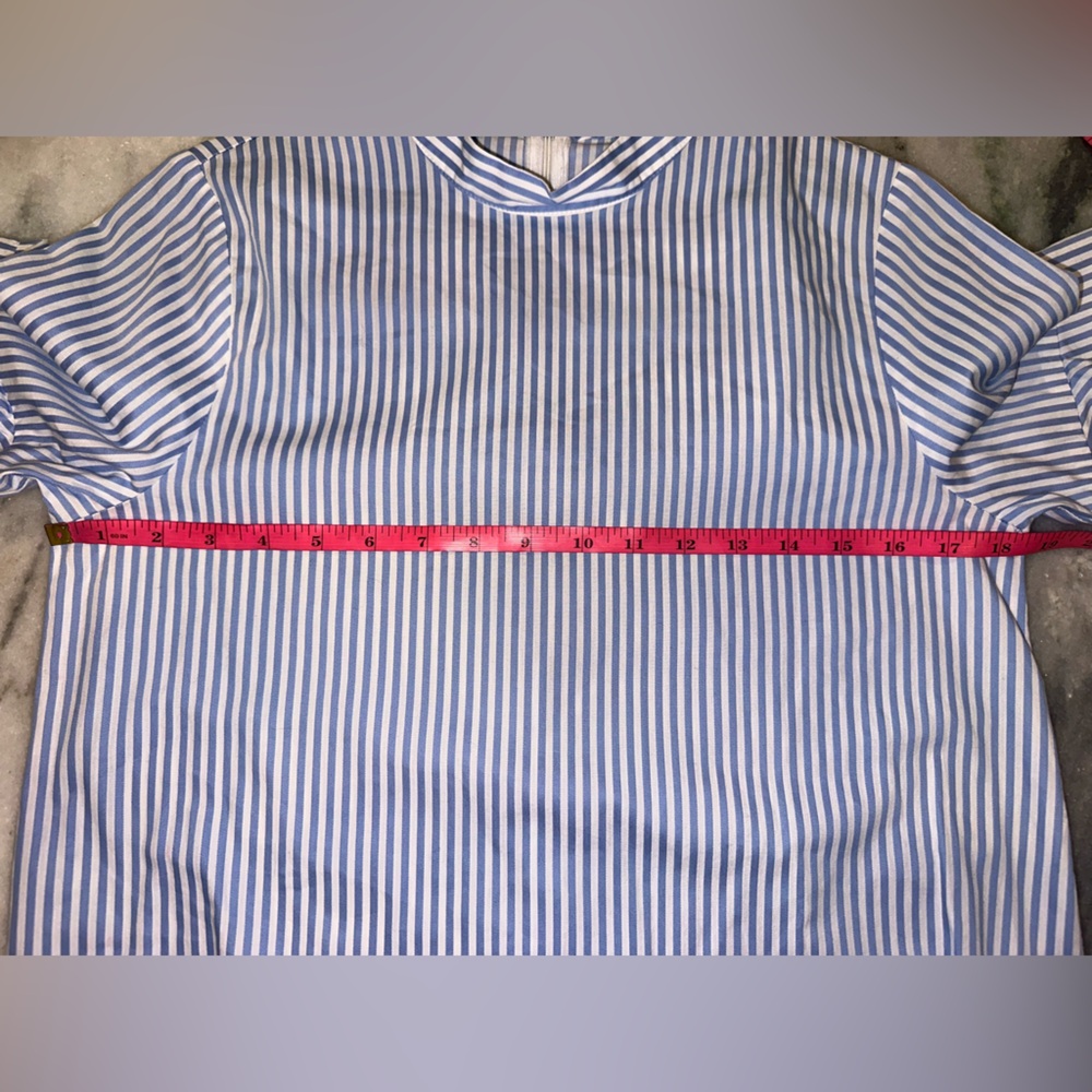 EUC Zara Size Medium Women’s Striped Ruffle Long Sleeve Dress - Picture 10 of 11
